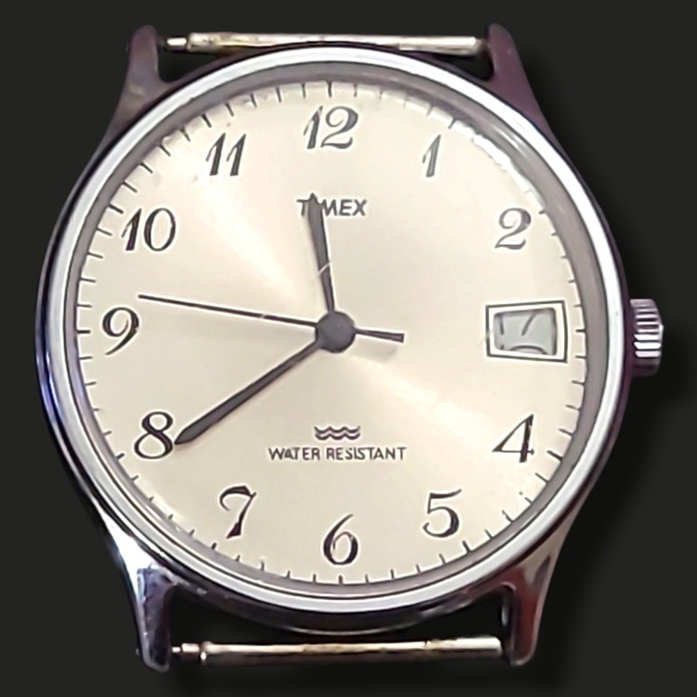 Vintage Timex Marlin Manual Wind Date Watch Water Resistant Working No Band